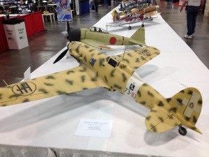 The master of RC scale aircraft Dave Platt has his Macchi 202 Folgore on display. 1/5 scale OS Max 108 glow power.