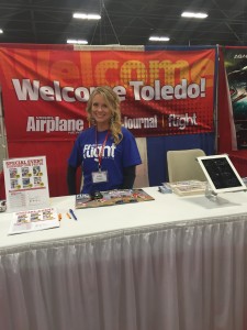 The lovely Julia Johnston, former Miss Toledo was at the Air Age Booth all weekend! 