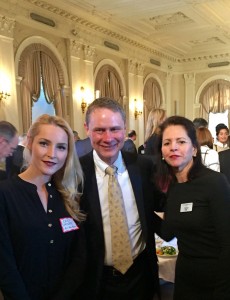  Yvonne DeFrancesco and Erica Driver pictured with Wes Bush, Chairman, Chief Executive Officer and President, Northrop Grumman Corporation.