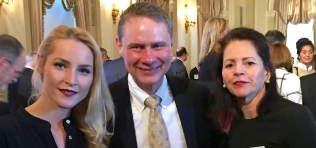 Yvonne DeFrancesco and Erica Driver pictured with Wes Bush, Chairman, Chief Executive Officer and President, Northrop Grumman Corporation.